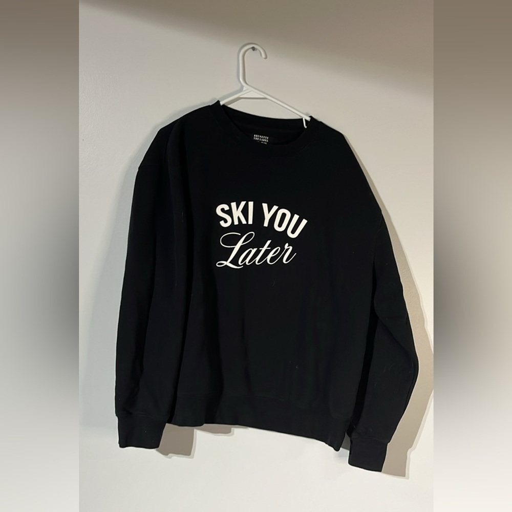 Brunette the label 2XL ski you later black crewneck​